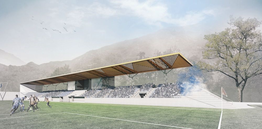 BOKELJ FC FUTBALL STADION, KOTOR, MONTENEGRO – PÁLYÁZAT ÉPÍTÉSZETI KONCEPCIÓ TERVEZÉSÉRE